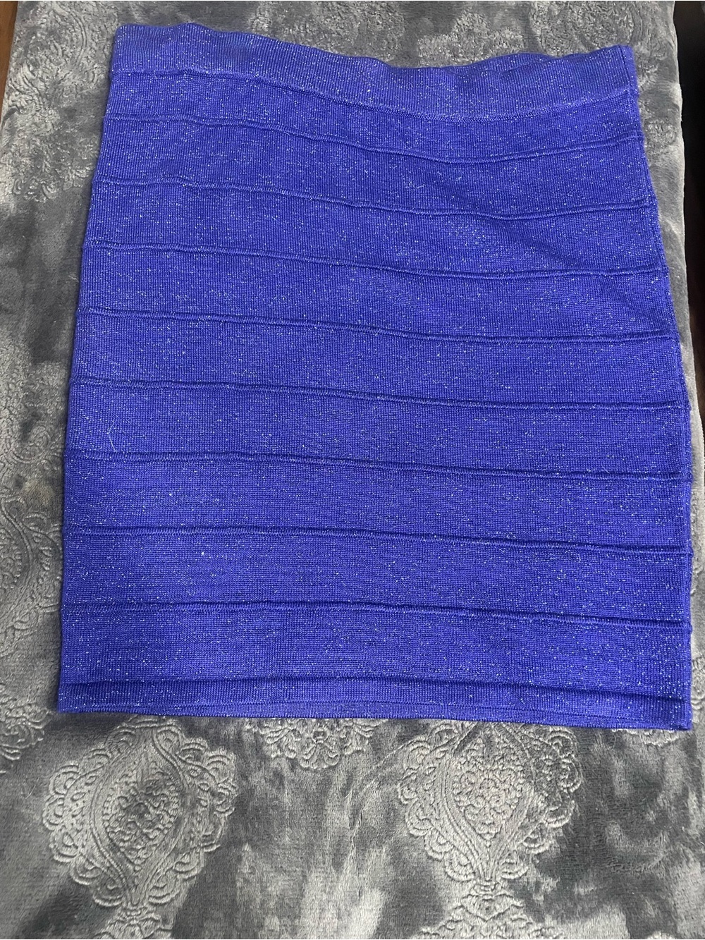 Smart Set Royal Blue Sparkle Knit Bandage Mini Skirt – Size Small
